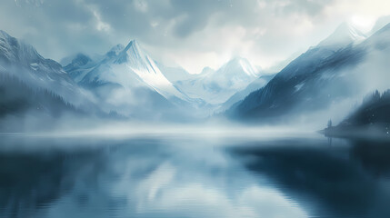 Obraz premium majestic snowcapped mountains