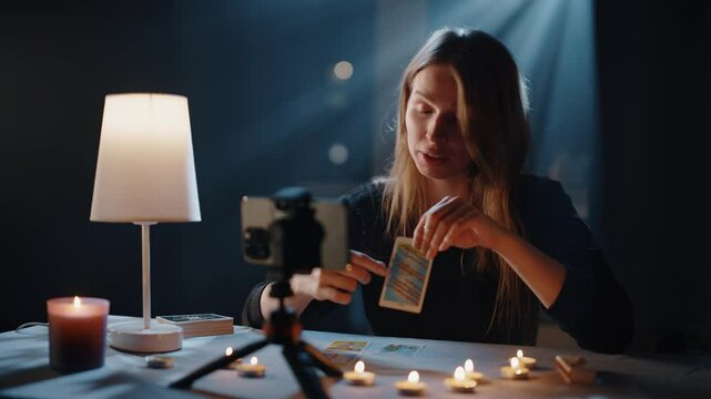 A Tarot Reader Makes a Reading Remotely