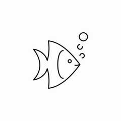 swimming fish icon sign vector