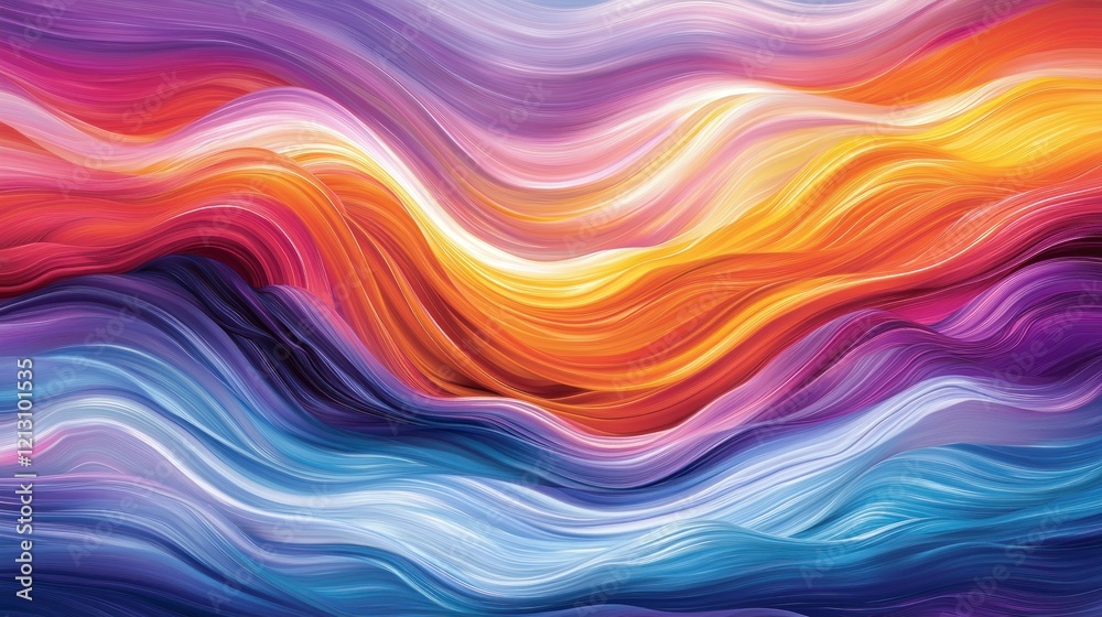 Canvas Prints colorful abstract waves background for digital art.