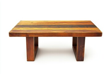 Fototapeta premium Chic wooden table against a white background