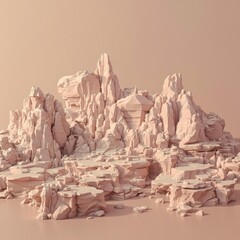 Abstract representation of rock layers with subtle color gradations on a neutral-colored background, beige, texture overlay, natural colors, layered rock formations