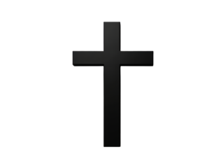 Isolated Black Cross