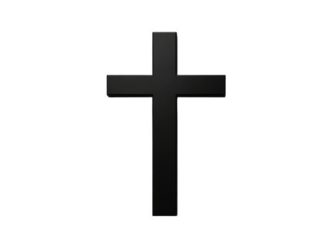 Isolated Black Cross