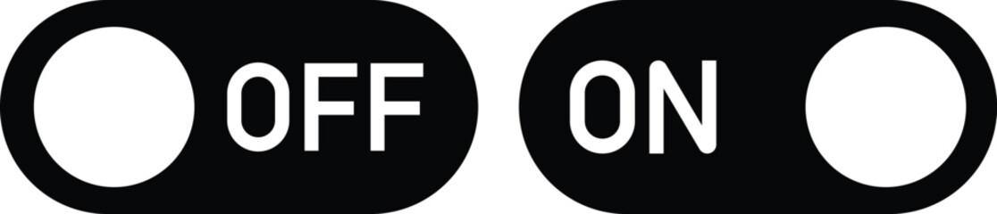 Power On Off Button icon in flat set. vector for apps or web Energy switch Power turn on, off symbol, shutdown Press start sign isolated on transparent background circle symbol Electric power