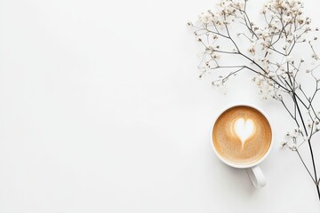 Fototapeta premium coffee cup against a white backdrop