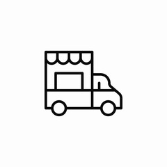 Fototapeta premium canteen van icon sign vector