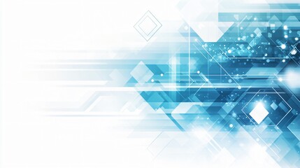 Fototapeta premium Abstract Blue Geometric Technology Background