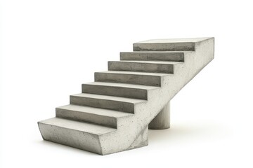 Contemporary art piece of a sculpted concrete staircase