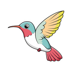   humming-bird isolated on white background, cut out 