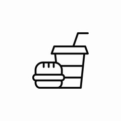 hamburger meal icon sign vector