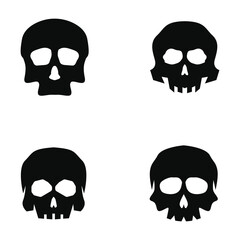 Skull head logo and symbol vectors