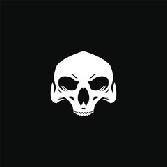 Skull head logo vector and symbol