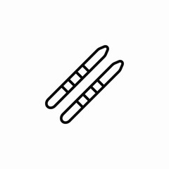 ski equipment icon sign vector