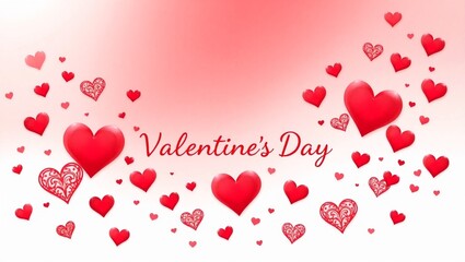 valentine background with hearts