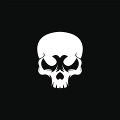 Skull head logo vector and symbol