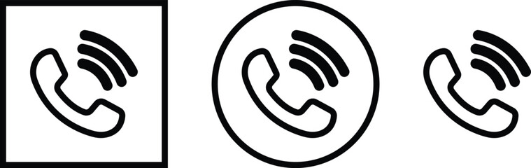 Business card icon in line set. contact information Vector For Mobile apps and Web. Contains such icons as Smartphone coming call isolated on transparent background