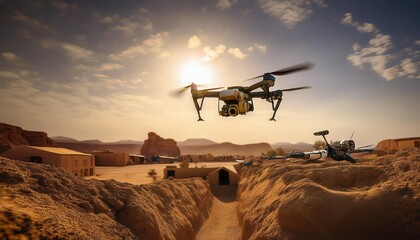 Firefly drone showcasing advanced technology during military demonstration at an open training field