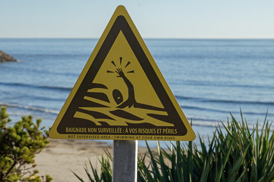 Panneau de baignade non surveill&eacute;e