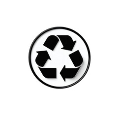 Obraz premium Eco-Friendly Recycling Icon with Black Arrows.