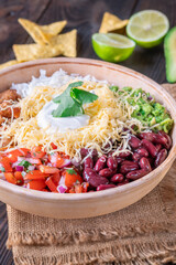Large Burrito Bowl: Chicken, Rice, Beans, Guacamole, and More