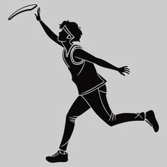 a person throwing a boom silhouette vector design art and illustration