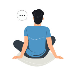 person in a pose flat design vector