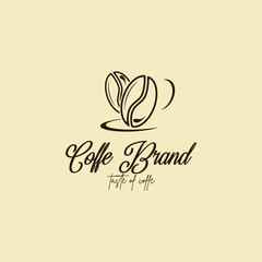 coffe aesthetic logo vector icon ilustration