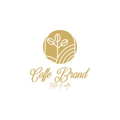 coffe aesthetic logo vector icon ilustration