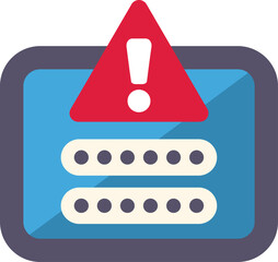 Login form showing a warning message on a tablet, concept for error message, login alert, cyber security © anatolir