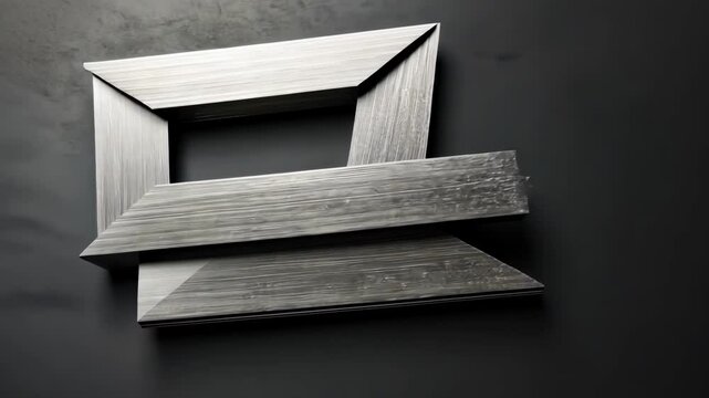 Dynamic rotation of metallic geometric shapes on textured surface
