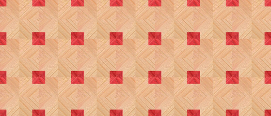 Wooden red marquetry can be patterns created from the combination of red wood, wooden floor, parquet, cutting board