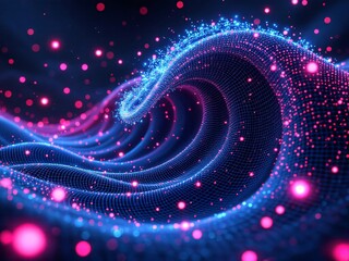 Abstract, Waves, Gradient, Colors, Purple, Blue, Pink, Yellow, Sunset, Horizon, Smooth, Flow, Calm, Serene, Digital Art, Landscape, Sky, Dusk, Dawn, Tranquil, Ethereal, Dreamy, Surreal, Graceful, Eleg