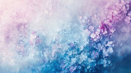 Fototapeta premium Soft pastel shades blend together to create an abstract floral background. Delicate petals and colors evoke a sense of serenity, ideal for creative projects