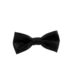 classic black bow tie isolated on a white background, a timeless accessory for formal occasions,...