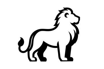 Obraz premium Lion outline icon. Clipart image isolated on background.