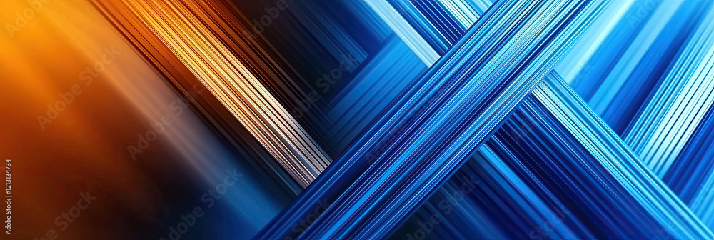 Poster Dynamic Blend of Blue and Orange Abstract Gradients Creating a Striking Visual Display