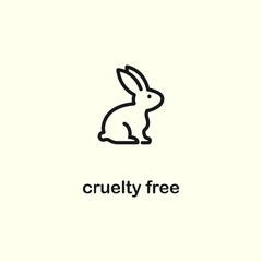 Fototapeta premium Cruelty Free icon or Cruelty Free Label Vector Isolated in Flat Style. Best Cruelty Free Logo vector for packaging design element. Simple Cruelty Free Label for Product packaging Design Element.
