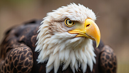 Obraz premium Majestic bald eagle close-up with intense gaze