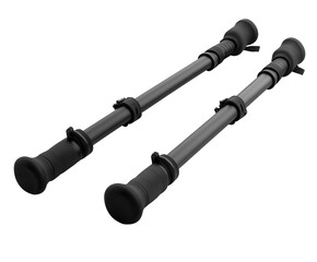 Collapsible trekking pole with adjustable height. PNG transparent.