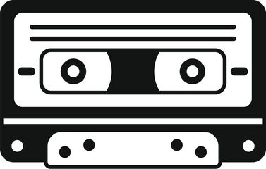 Classic audio cassette tape, symbolizing vintage music and analog sound recording technology