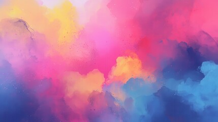 Abstract Colorful Cloudscape Painted Texture