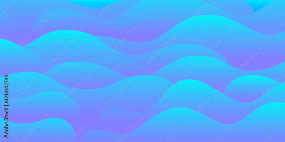 Aufkleber Abstract pattern background. Vector creative pattern texture. Color wave template presentation design with blue line and purple dots.