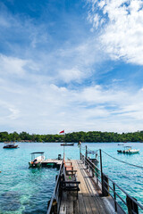 Weh Island, Pulau Weh, sea and beach landscape at Iboih Beach in Aceh, Indonesia