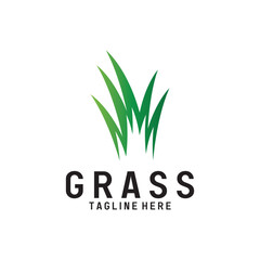 grass logo vector template ilustration
