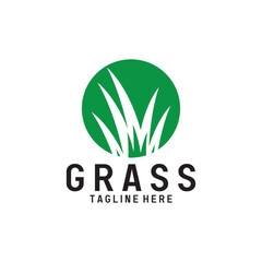grass logo vector template ilustration