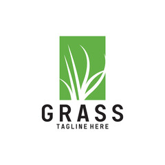 grass logo vector template ilustration