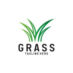 grass logo vector template ilustration