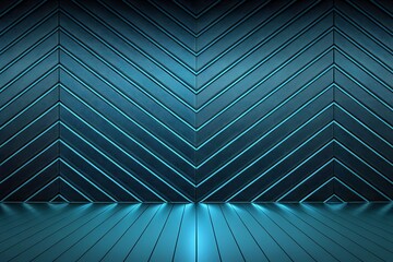 Obraz premium Abstract Blue and Black Gradient Pattern with Metallic Floor Effect