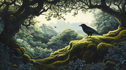 verdant moss backdrop